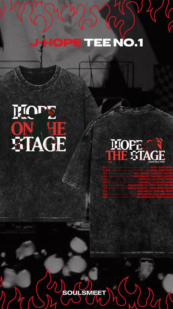 Hope On The Stage Merch Hope On The Stage Wash Shirt Jhope Merch Tour Music Lover Father's Day Gift for Dad
