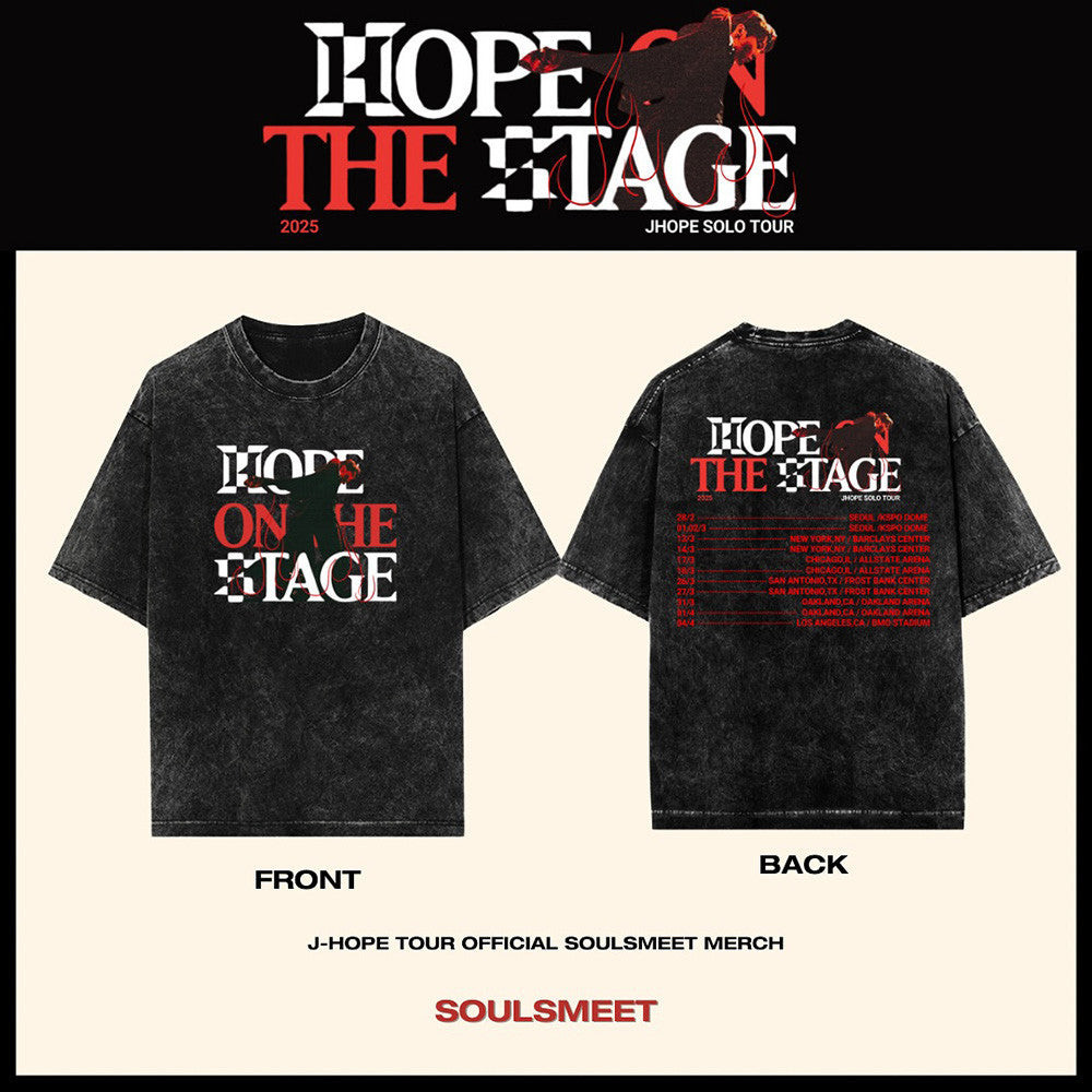 Hope On The Stage Merch Wash T-Shirt Jhope Merch Tour Gifts For Music Fan Hope On The Stage Merch Wash T-Shirt Jhope Merch Tour Gifts For Music Fan