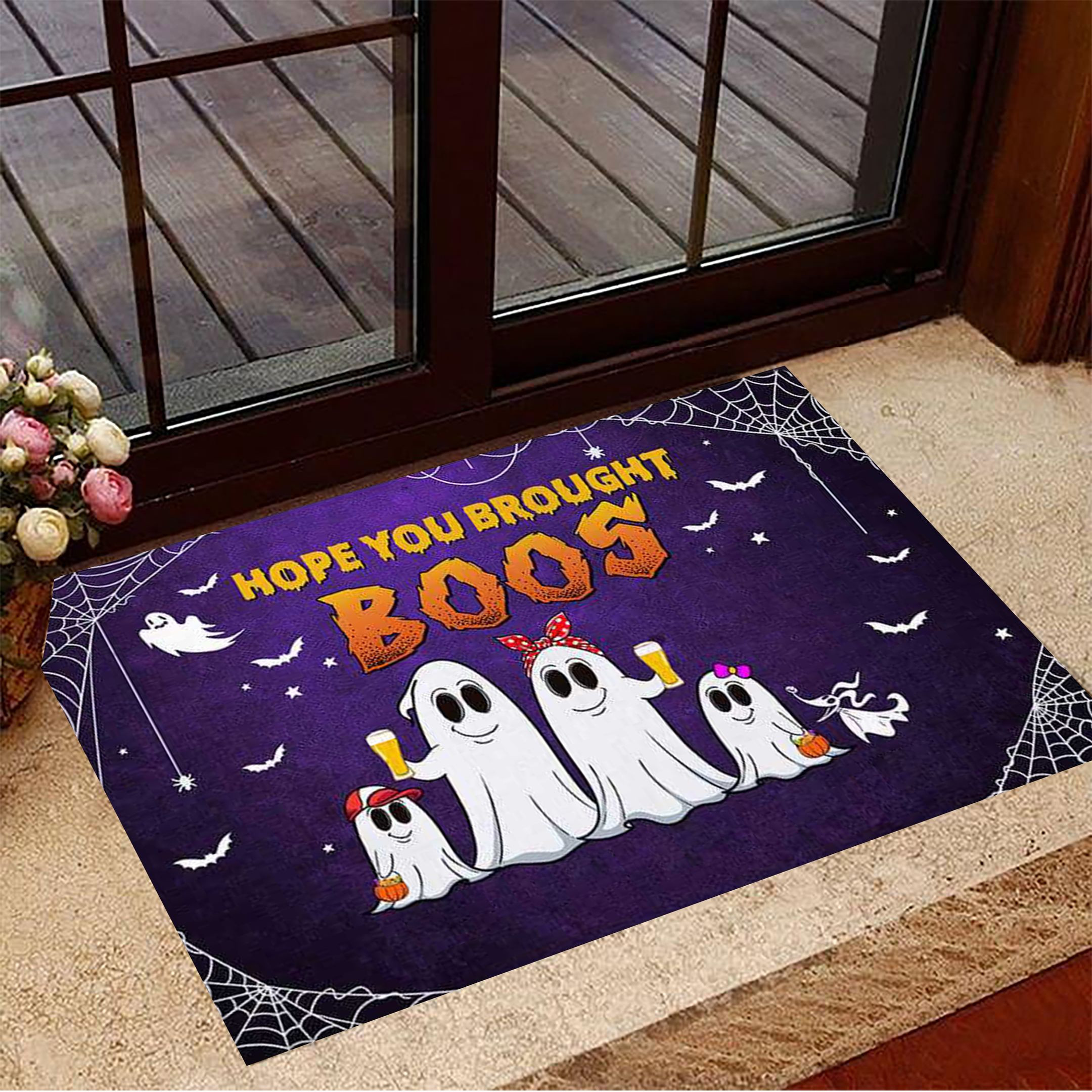Hope You Brought Boos Doormat Halloween Welcome Mat Halloween Decorations Indoor