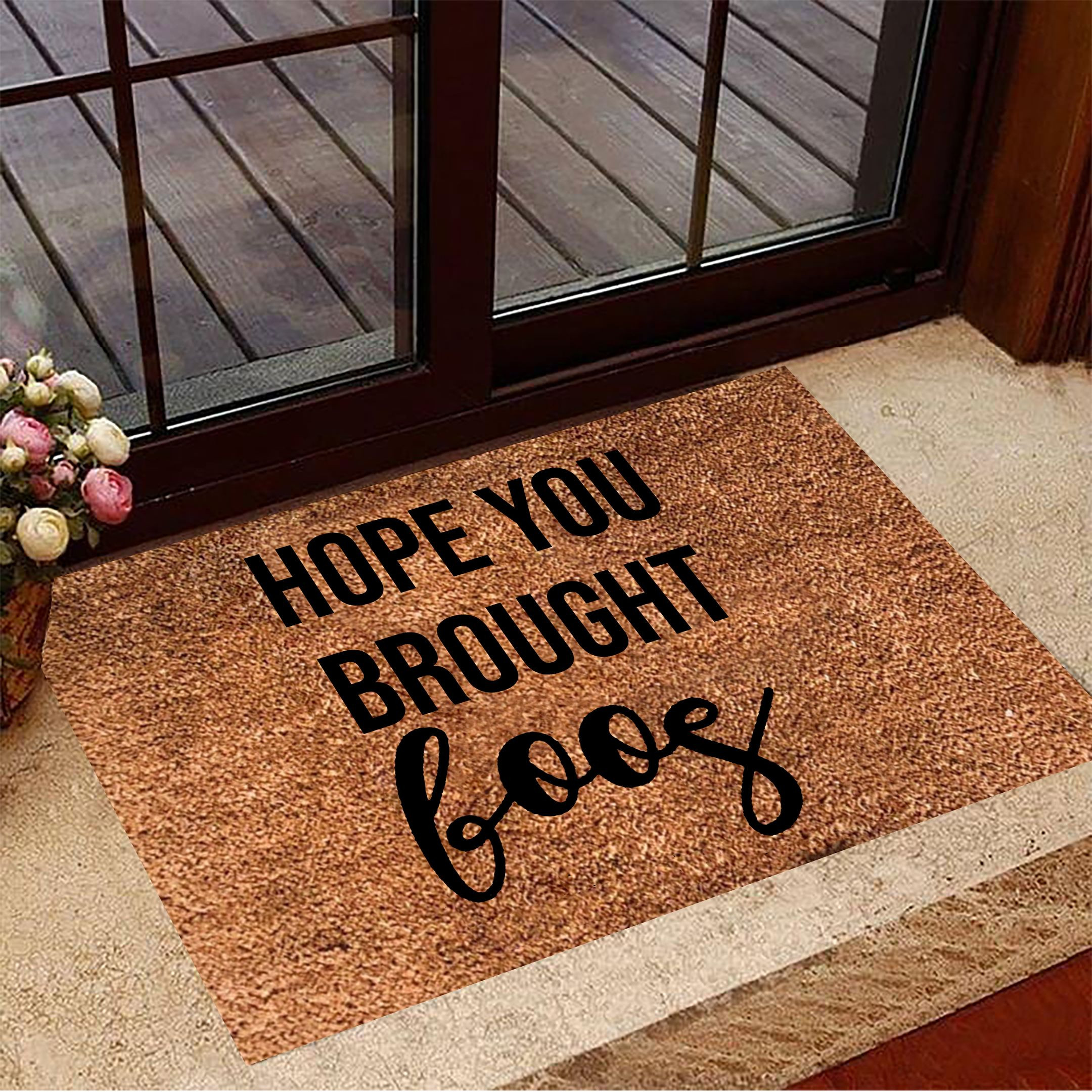 Hope You Brought Boos Doormat Inside Door Mats Halloween Home Decor