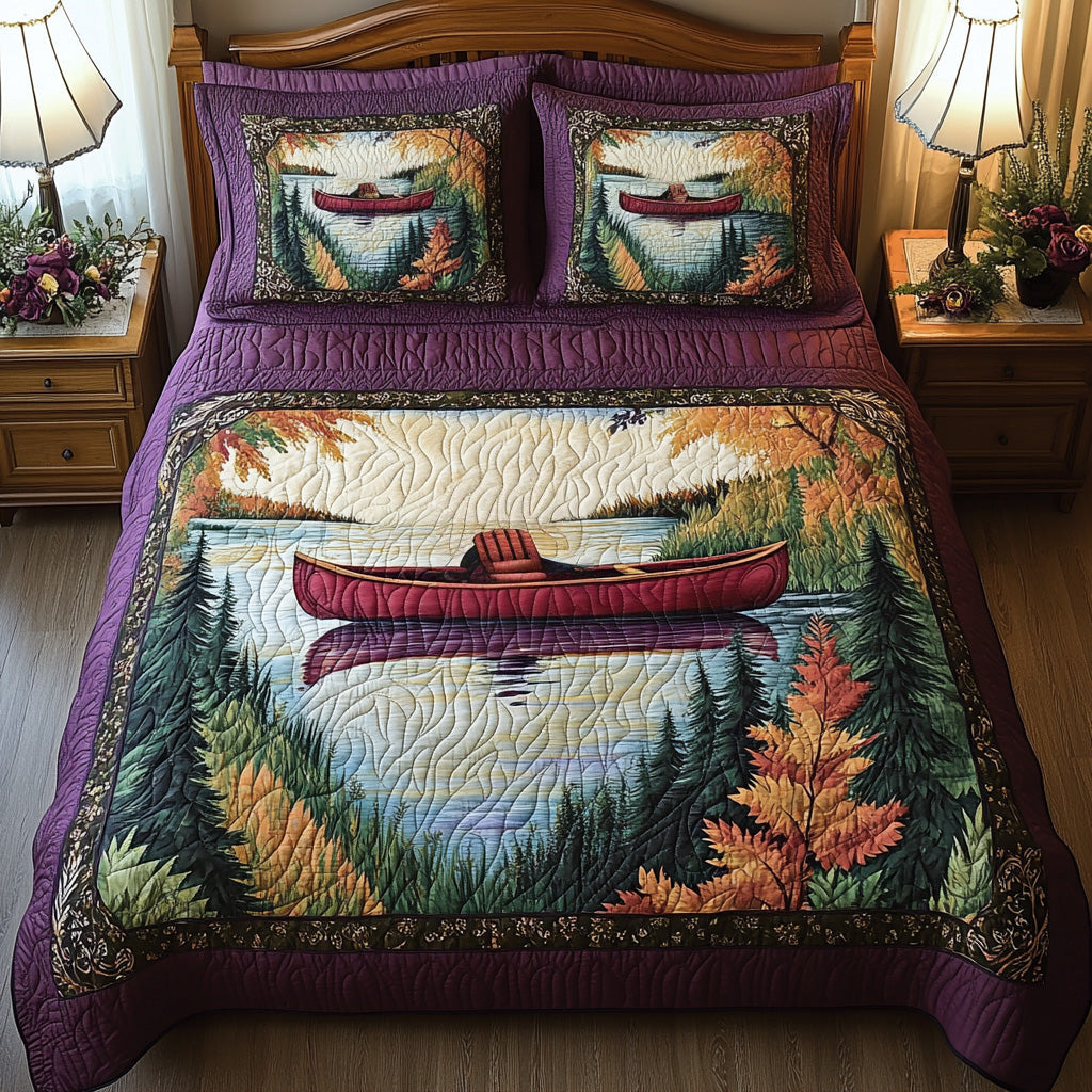 Horizon Row Quilted Bedding Set Bedroom Forest Theme Christmas Gifts For Men