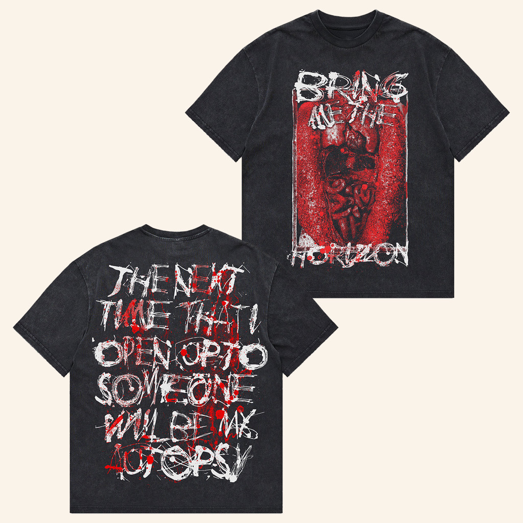 Horizon Supply Co Bring Me The Horizon Merch Autopsy Wash T-Shirt Gifts For Father
