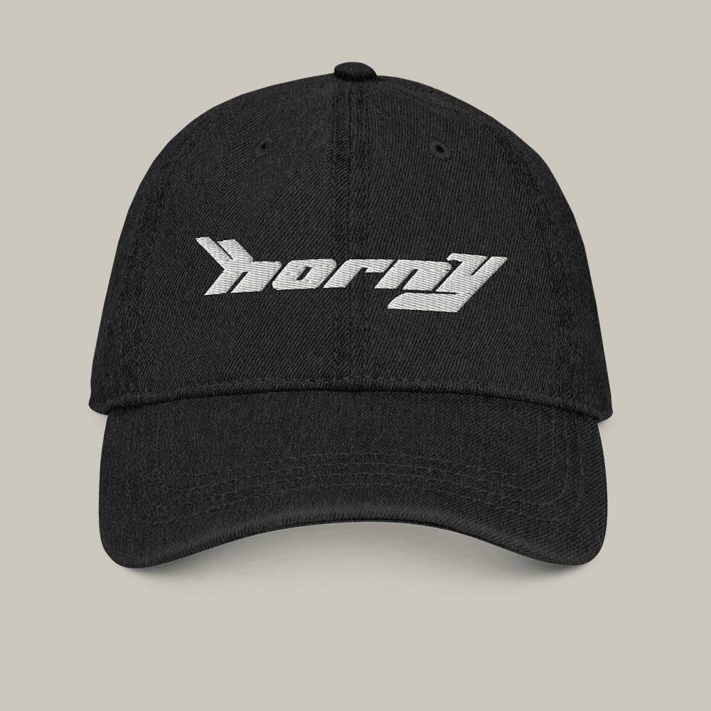 Horny Denim Dad Hat Funny Adult Baseball Cap Funny Present Ideas