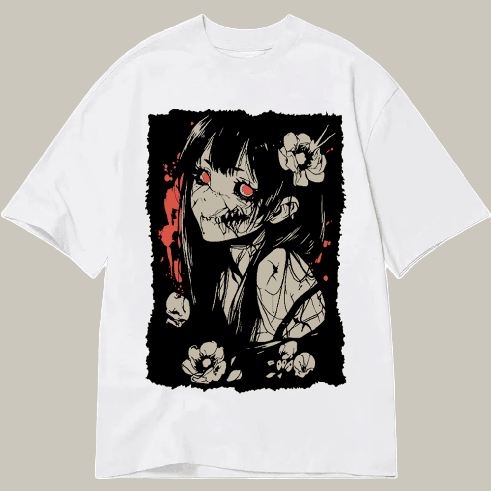 Horror Anime Manga Classic T-Shirt Horor Pattern Shirt Best Gifts For Anime Lovers