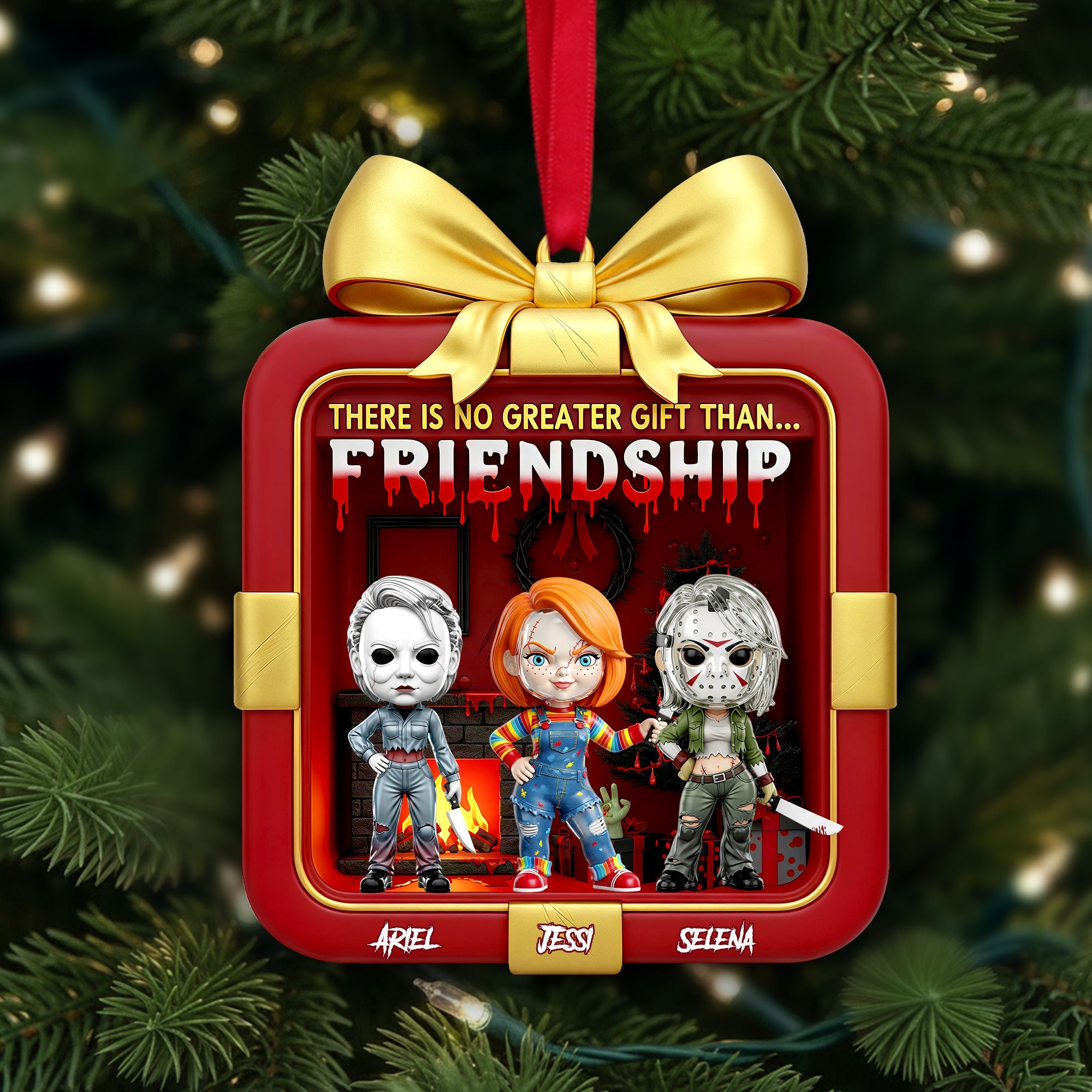 Horror Christmas Ornament - Personalized Gifts For Friends - Holiday Season Gift Idea
