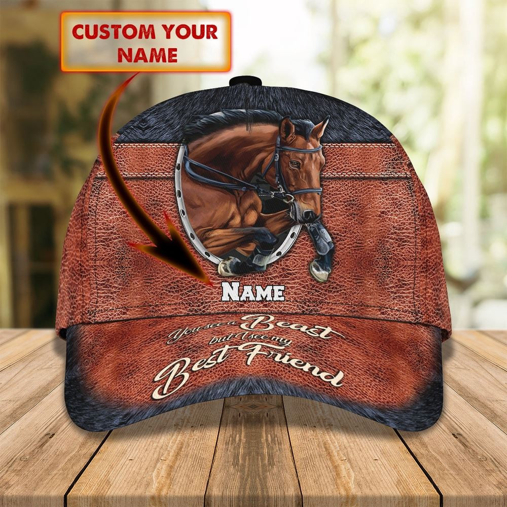 Horse Best Friend Customized Name Cap Farm Cap Farmer Baseball Cap Gift For Farmer