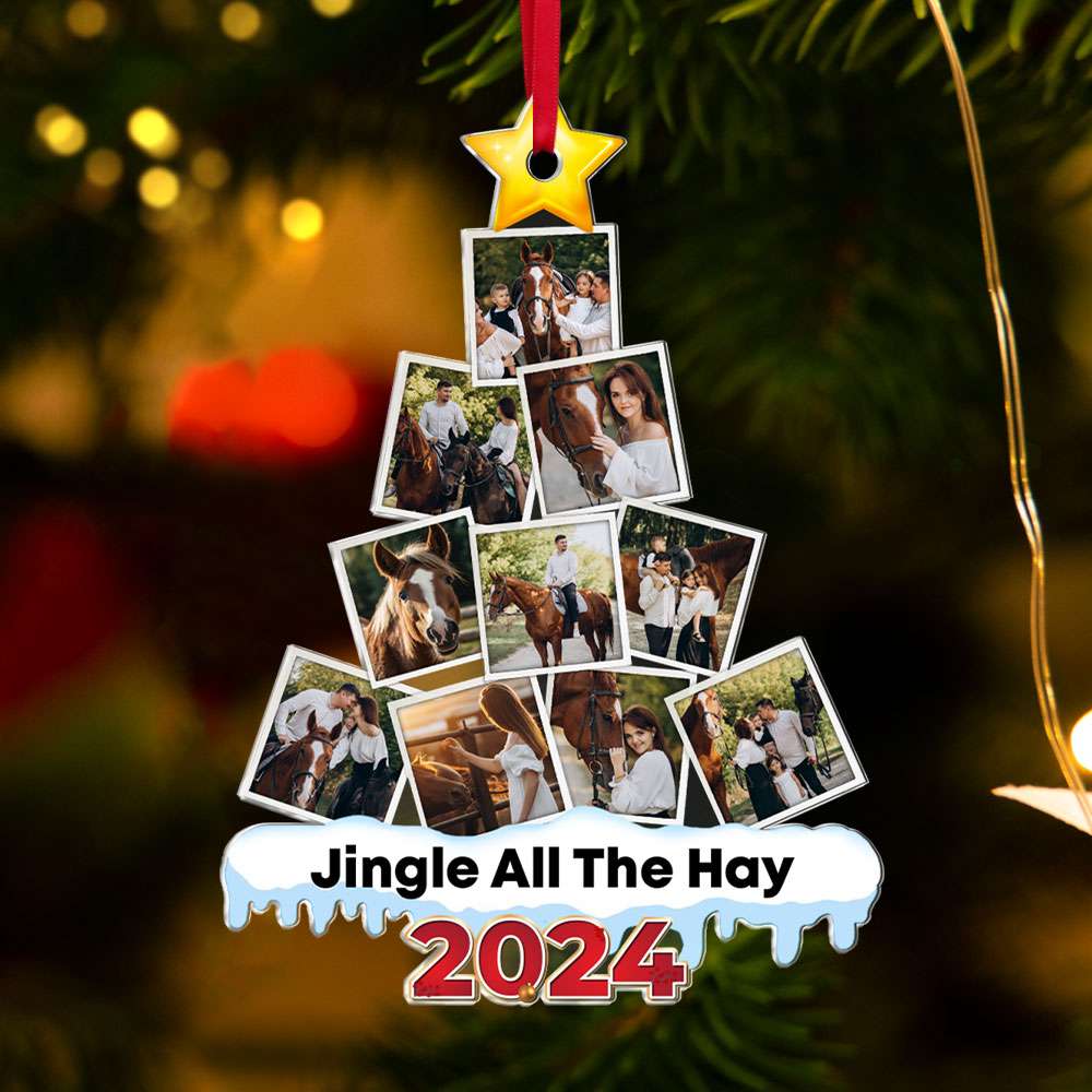 Horse Custom Photo Acrylic Christmas Ornament - Festive Holiday Keepsake Gift