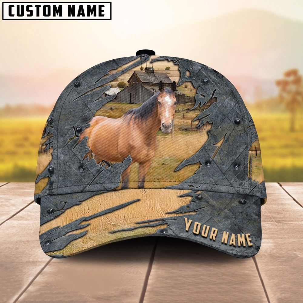 Horse Customized Name Cap Farm Cap Farmer Baseball Cap Gift For Farmer