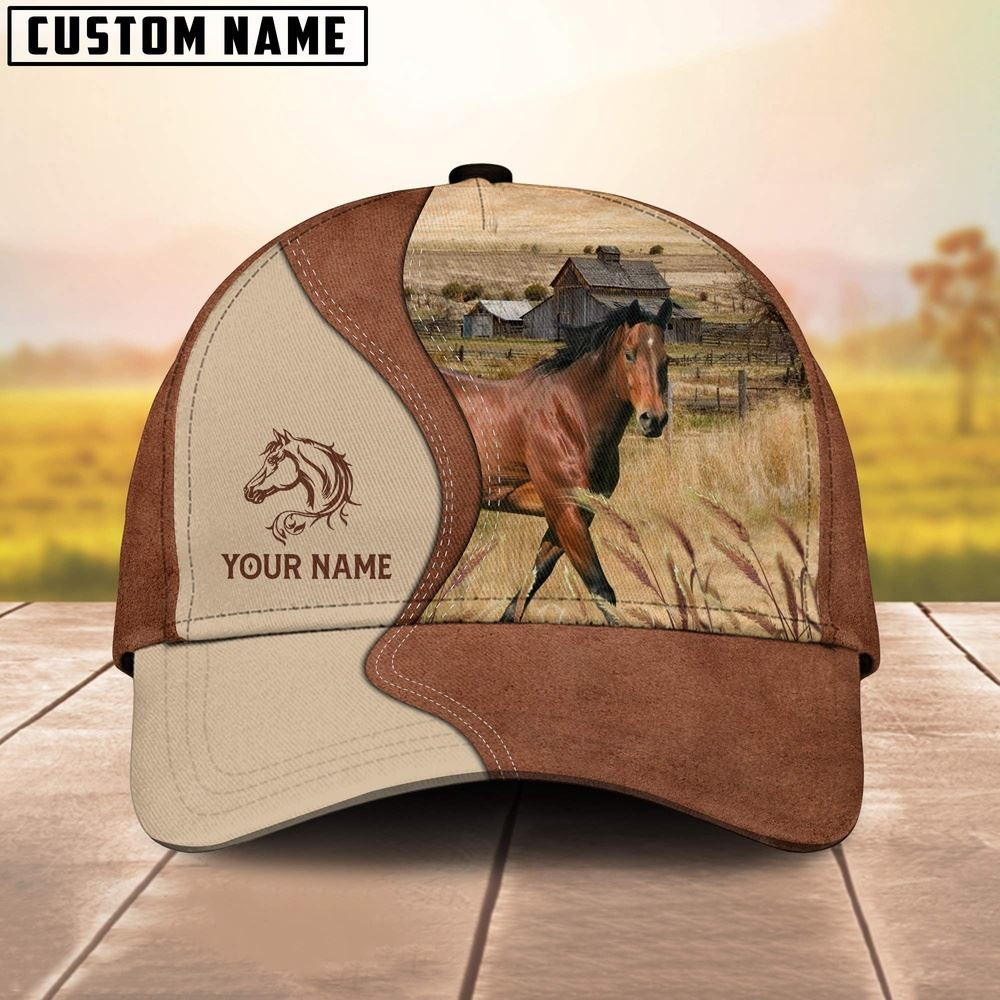 Horse Customized Name Choco Cap Farm Cap Farmer Baseball Cap Gift For Farmer