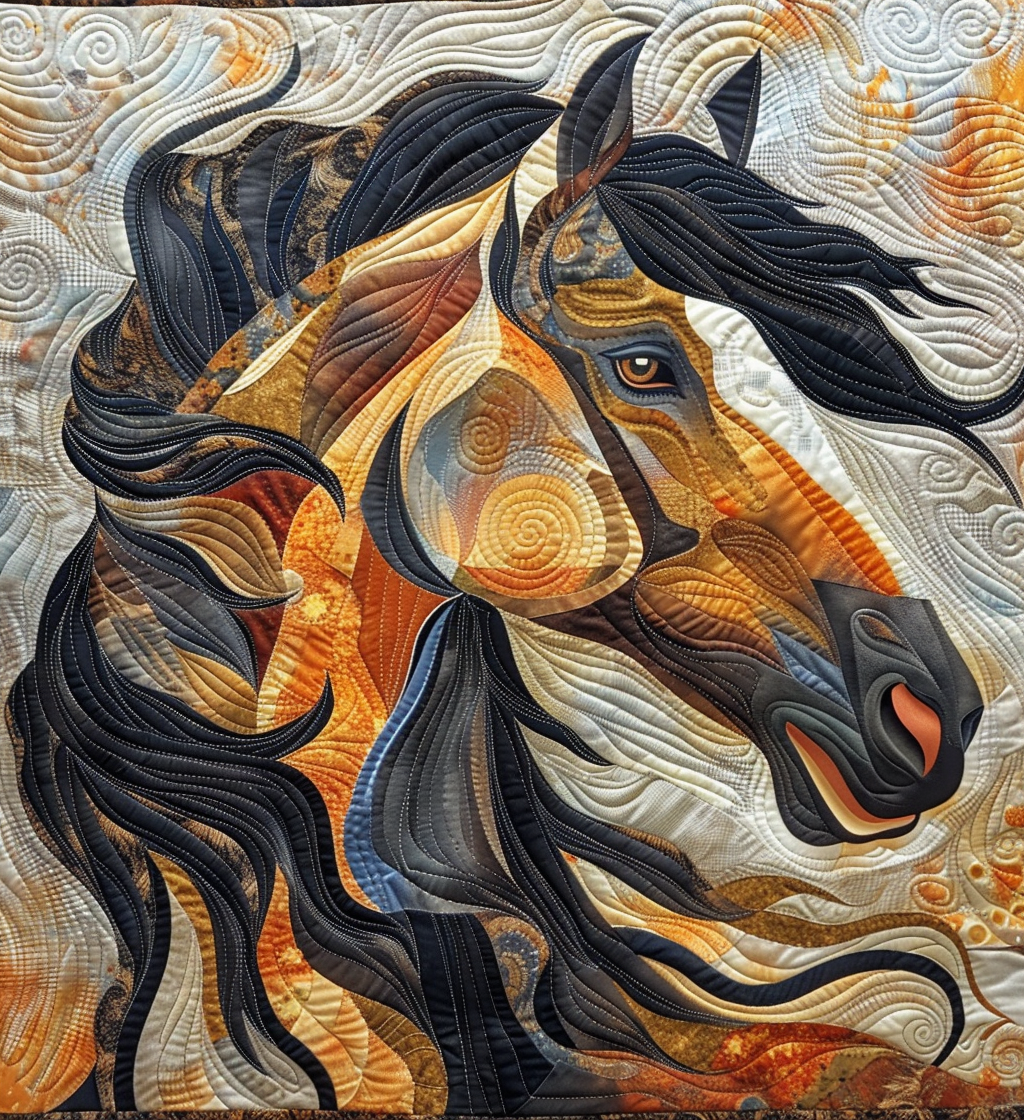 Horse Dreams Quilted Blanket Gift For Horse Lover