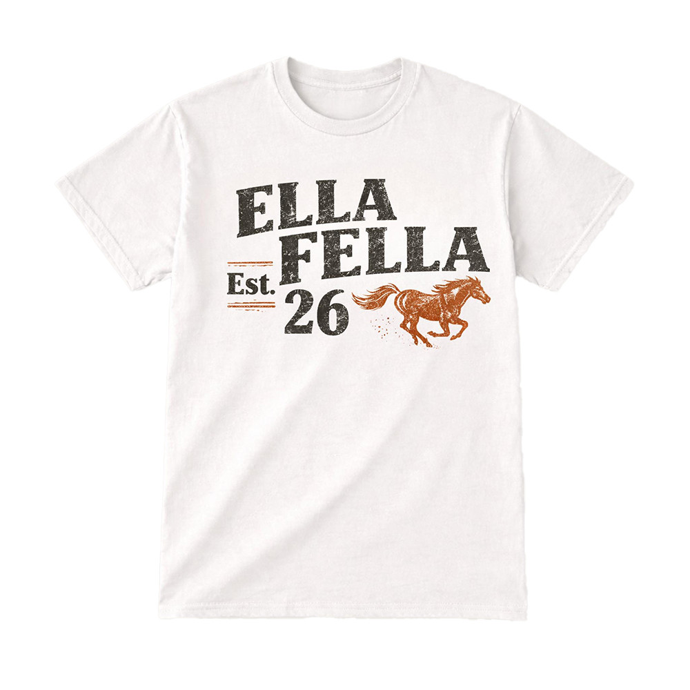 Horse Ella Fella Vintage Graphic T-Shirt Music Fan Tee Ella Langley Lover Gift