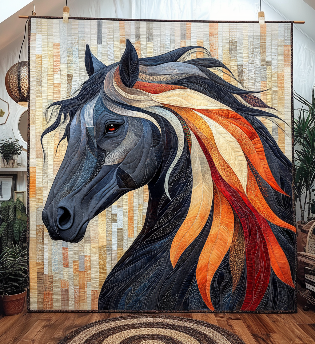 Horse Flair Quilted Blanket Gifts For Equestrian Riders