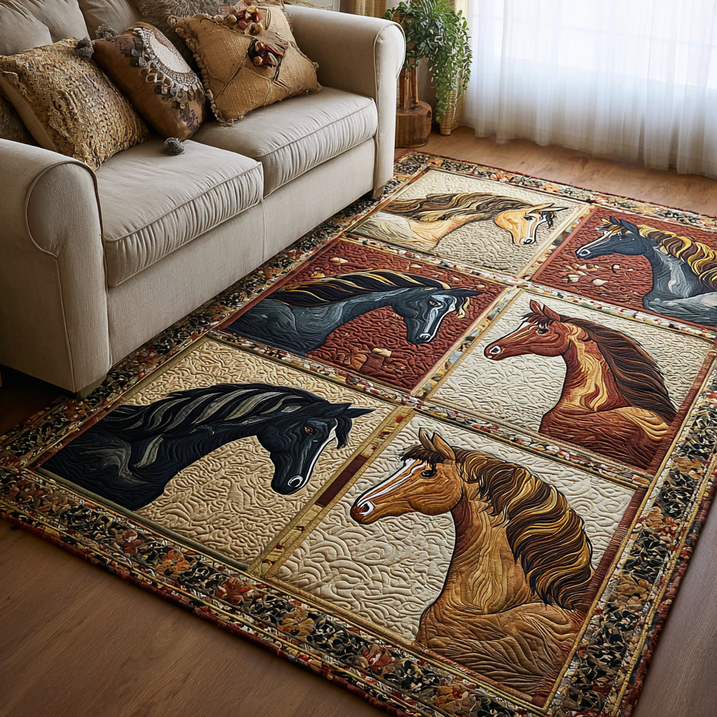Horse Glory Area Rug  Washable Kitchen Rugs Christmas Gifts For Sister In Law