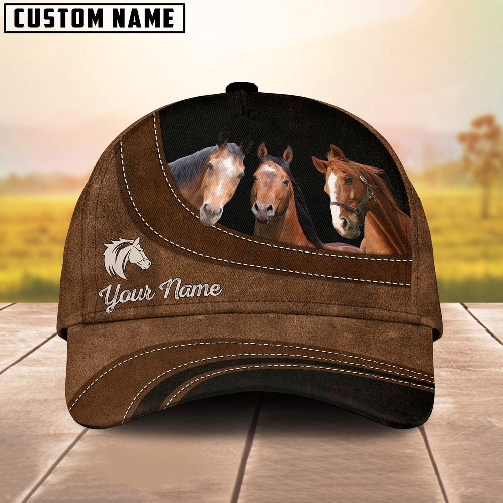 Horse Happiness Customized Name Cap Farm Cap Farmer Baseball Cap Gift For Farmer