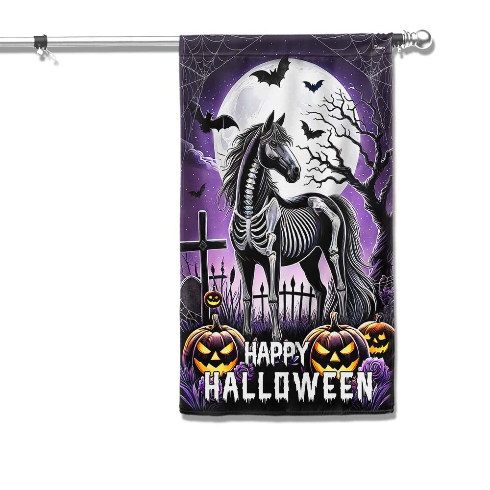 Horse Happy Halloween Flag