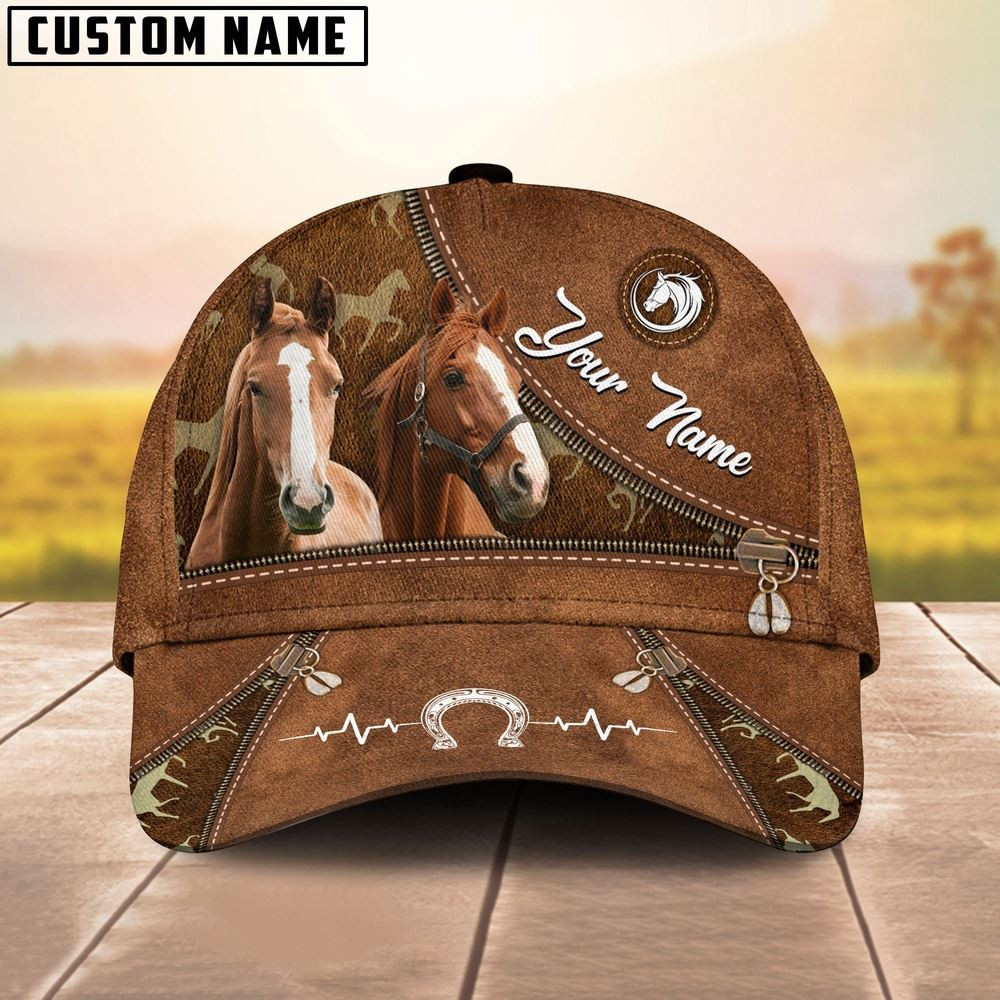 Horse Heart Line Farm Lover Pattern Customized 3D Cap Farm Cap Farmer Baseball Cap Gift For Farmer
