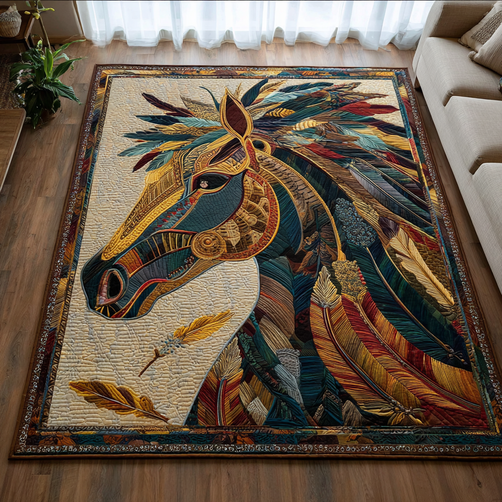 Horse Journey Area Rug  Washable Kitchen Rugs Holiday Gifts For Horse Lovers