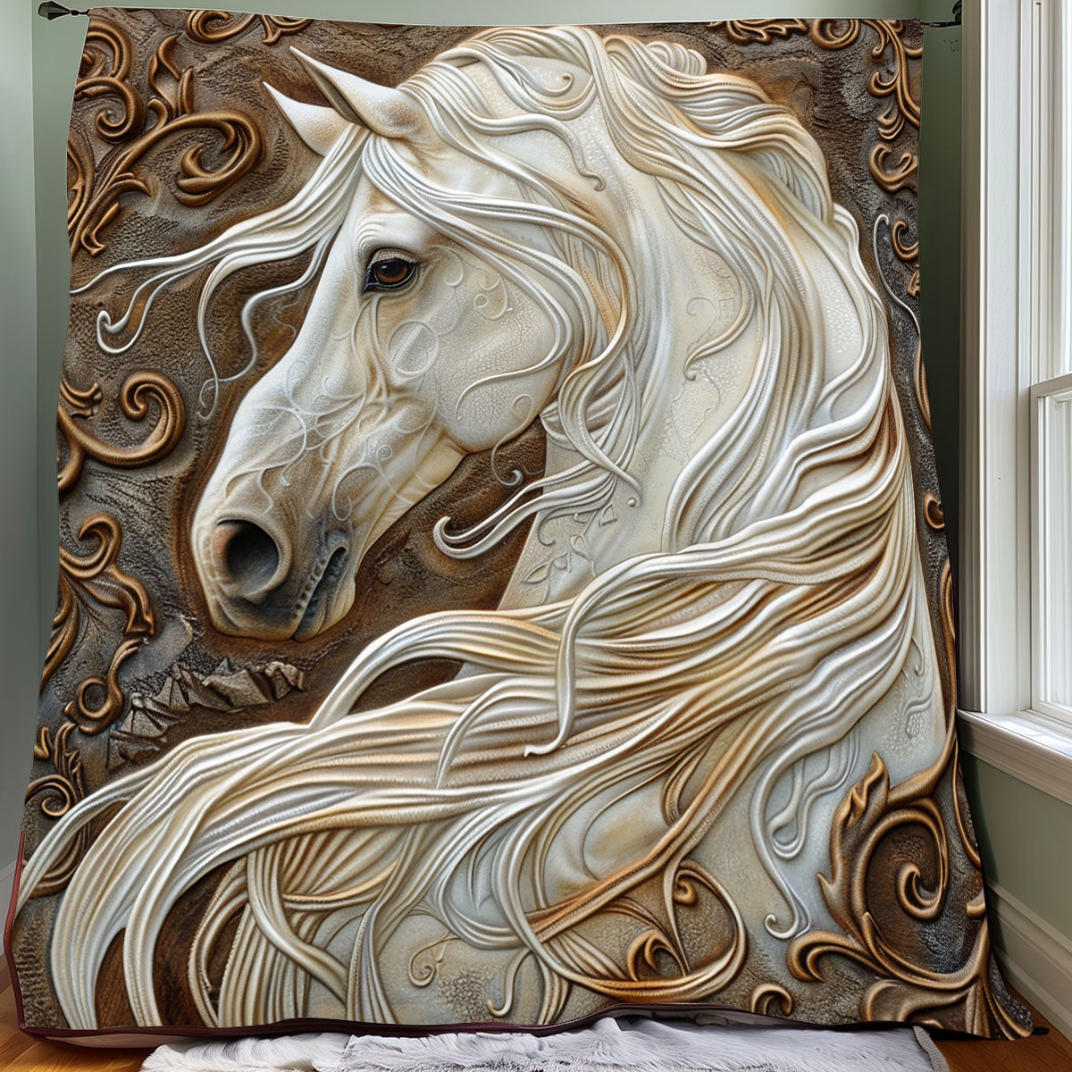 Horse Lover Quilt Blanket King Blanket Christian Marriage Gifts