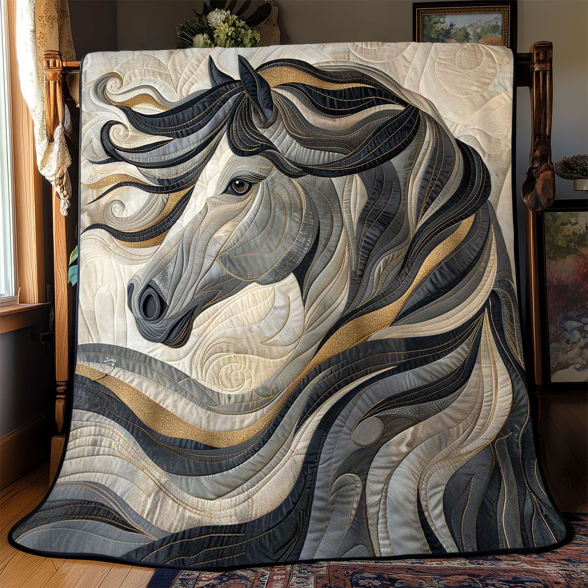 Horse Lovers Quilt Blanket Christmas Blanket Horse Themed Gifts For Adults