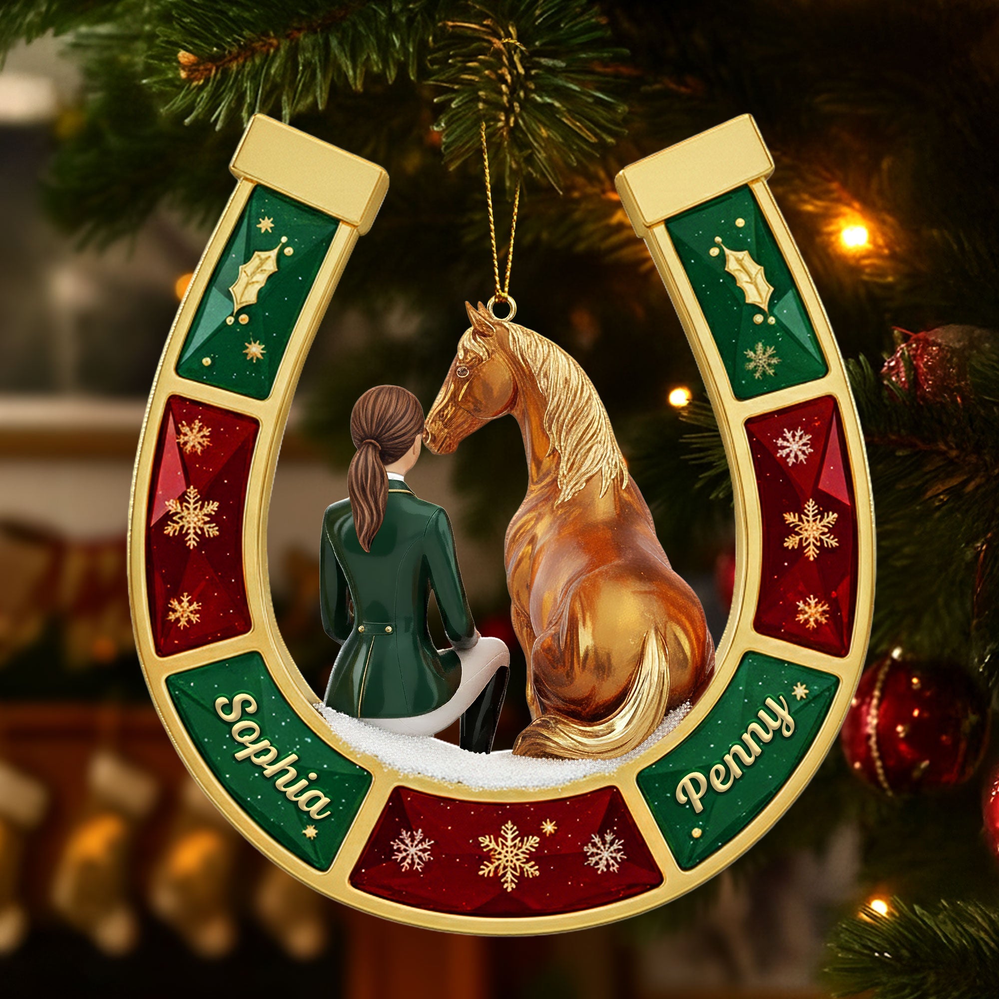 Horse-loving Girl Ornament - Personalized Gifts For Horse Lovers - Xmas Home Decoration Gift