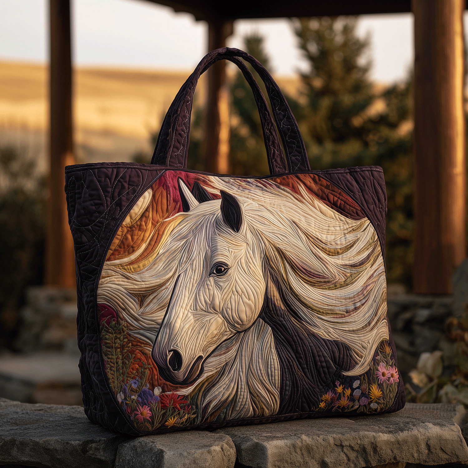 Horse Of Glory Quilted Tote Bag Best Christmas Gifts For Horse Lovers
