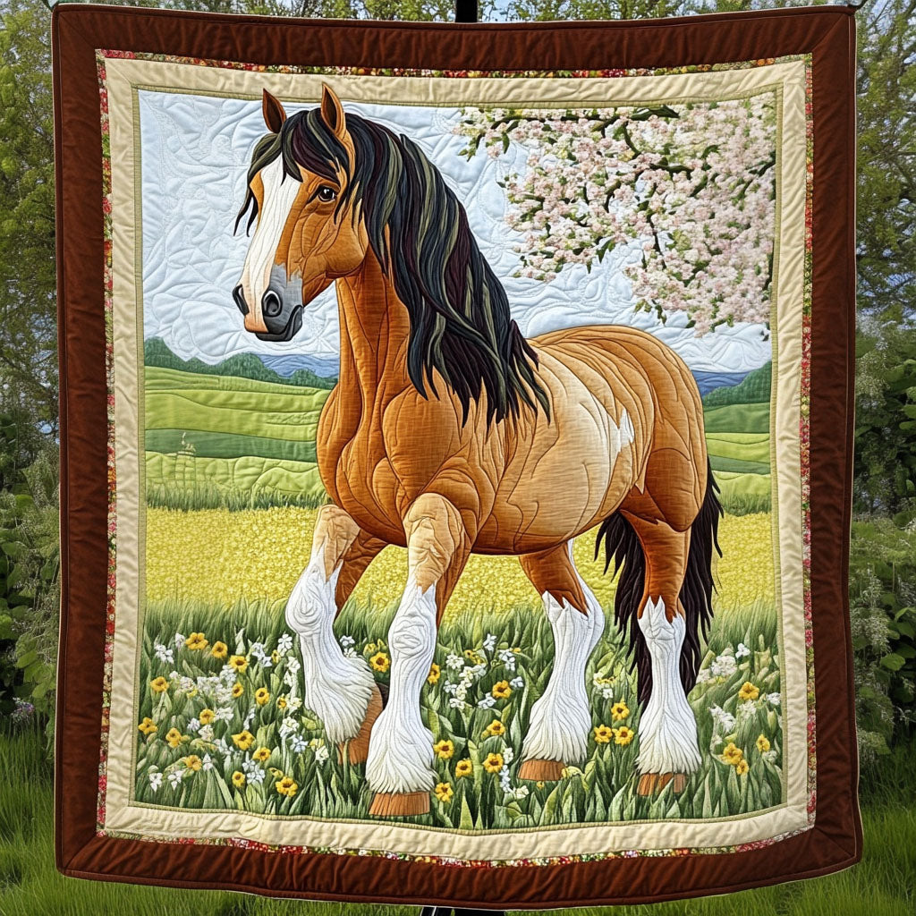 Horse of the Highlands Quilted Blanket Sofa Couch Throw Blanket Gifts For Someone Who Likes Horses