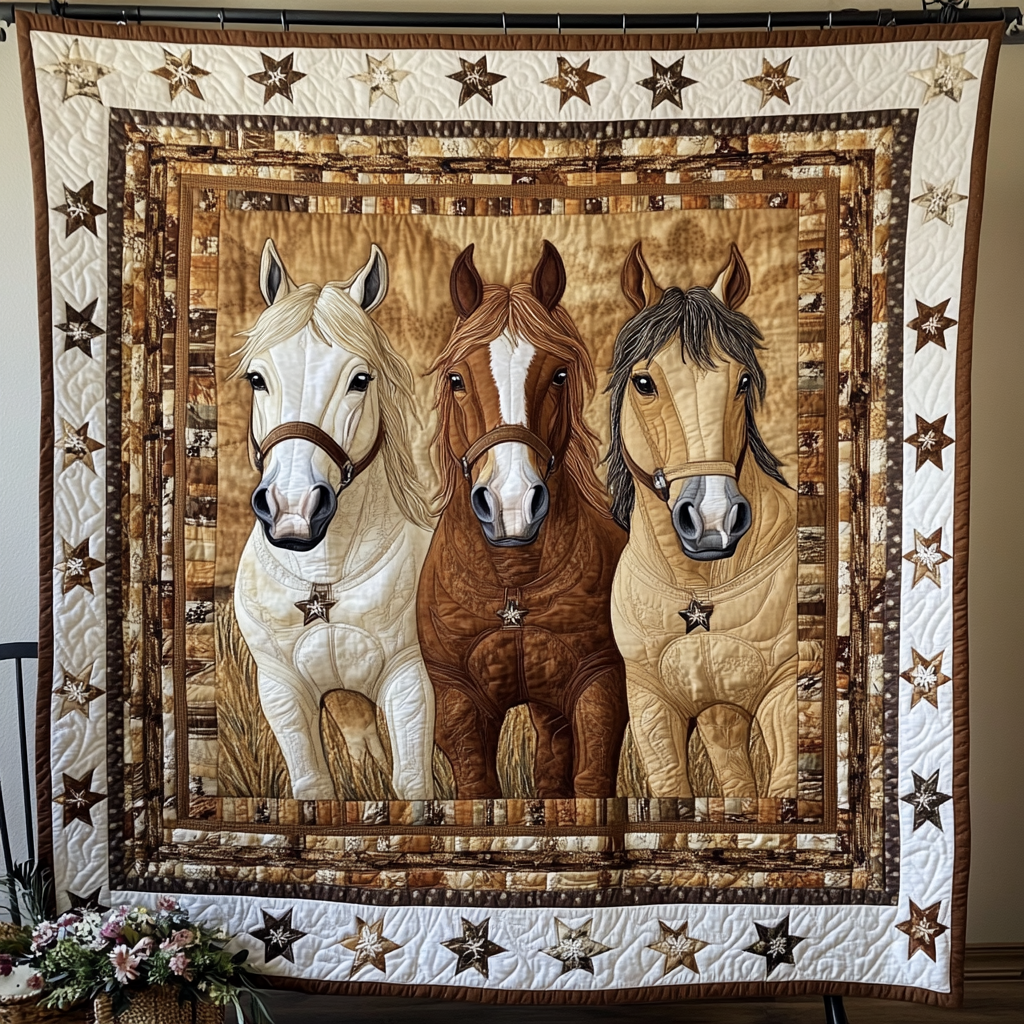 Horse Path Quilted Blanket Bedroom Xmas Decor Great Gifts For Horse Owners