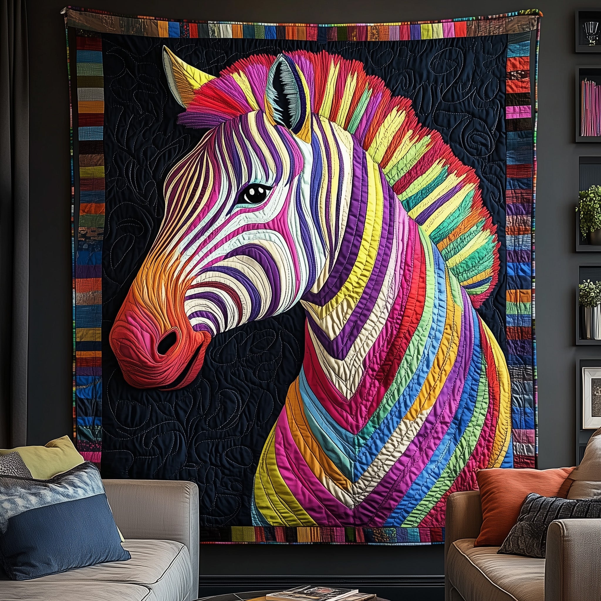 Horse Quilted Blanket Cute Soft BlanketBest Gifts Horse Lovers