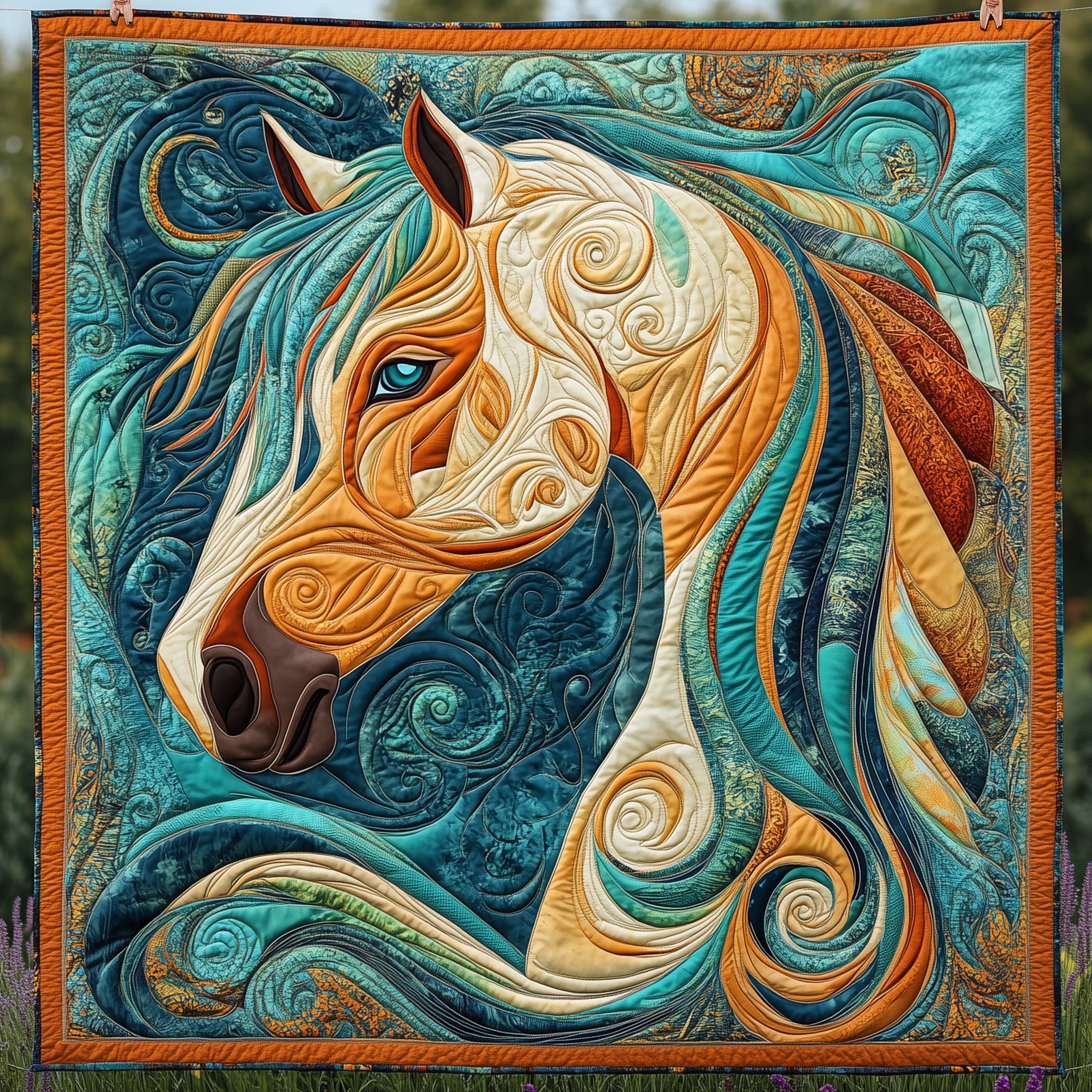 Horse Quilted Blanket Cute Soft BlanketBest Presents For Horse Lovers