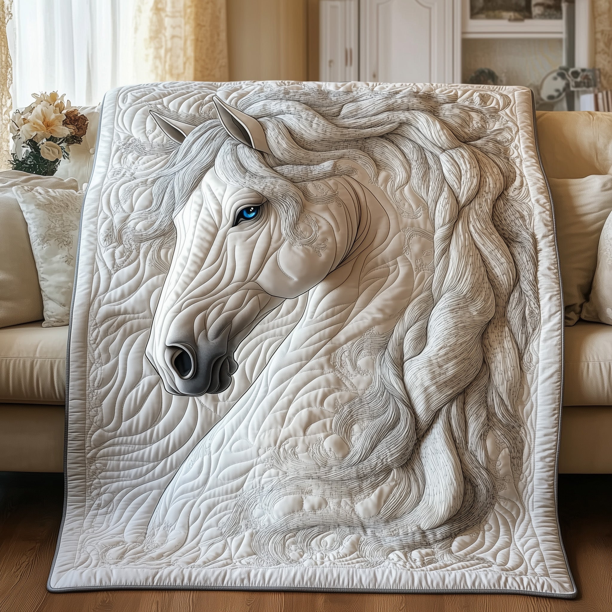 Horse Quilted Blanket Cute Soft BlanketGift Ideas For A Horse Loving Woman