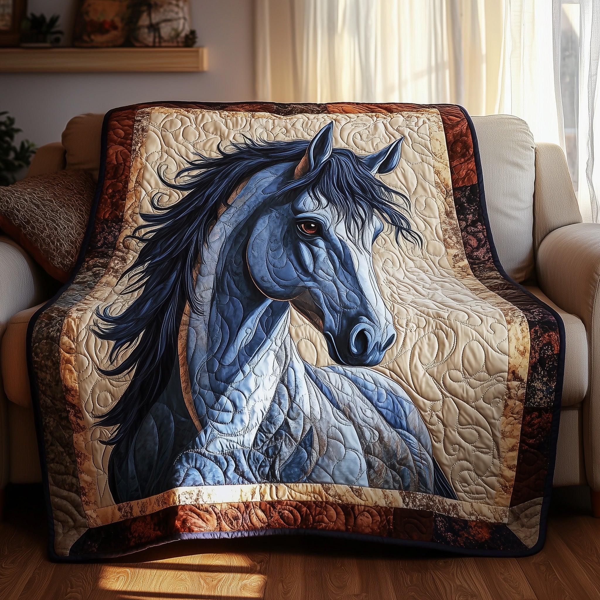 Horse Quilted Blanket Cute Soft BlanketGifts For The Horse Lover Woman