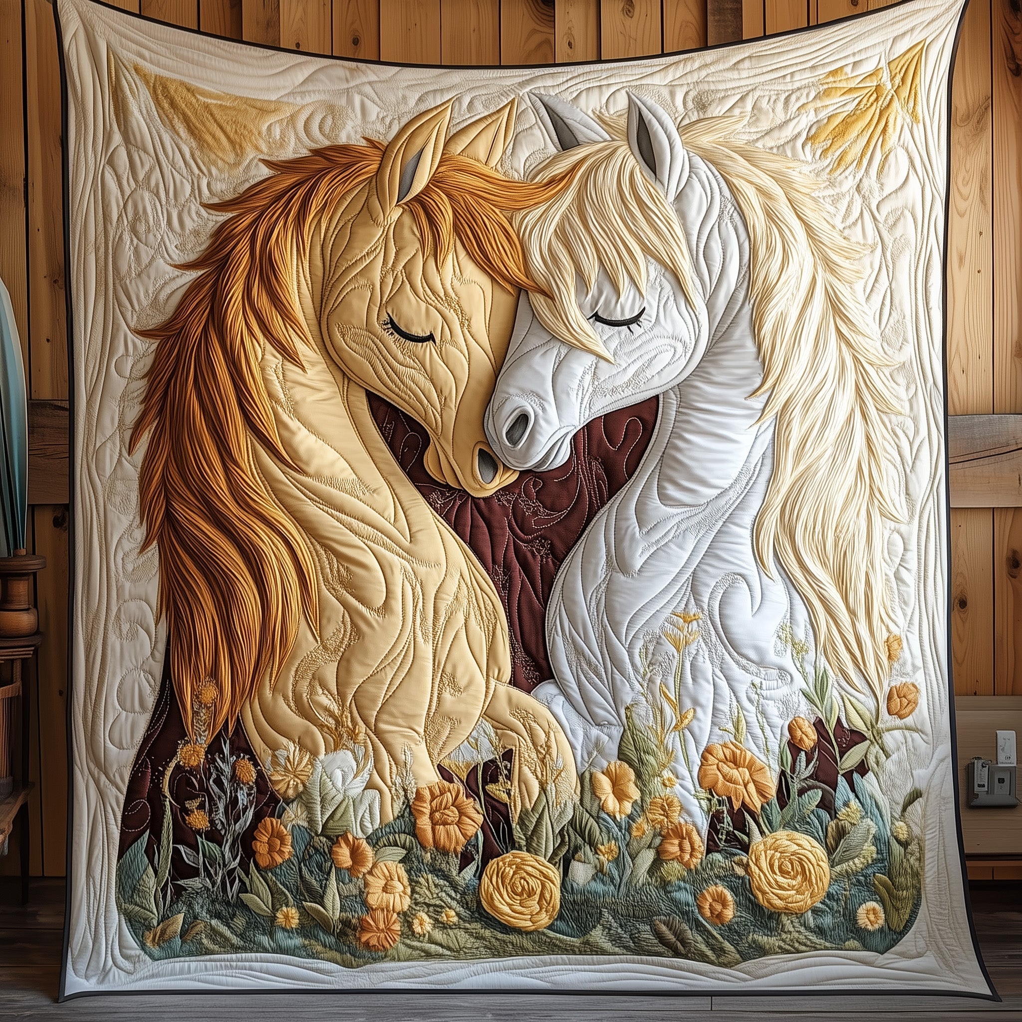 Horse Quilted Blanket Cute Soft BlanketHorse Related Gift Ideas