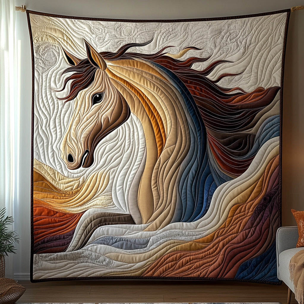 Horse Quilted Blanket Cute Soft BlanketXmas Gifts For Horse Owners