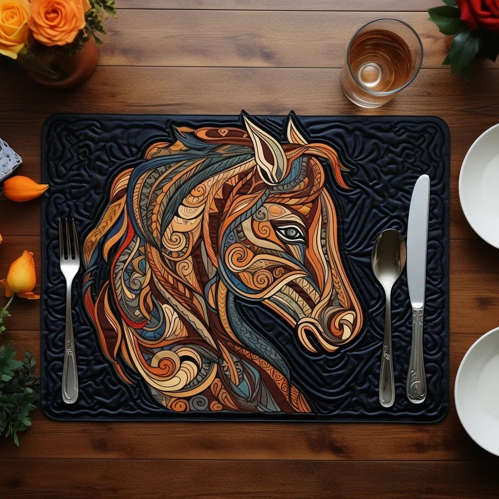 Horse Quilted Placemat Holiday Placemats Great Father's Day Gifts