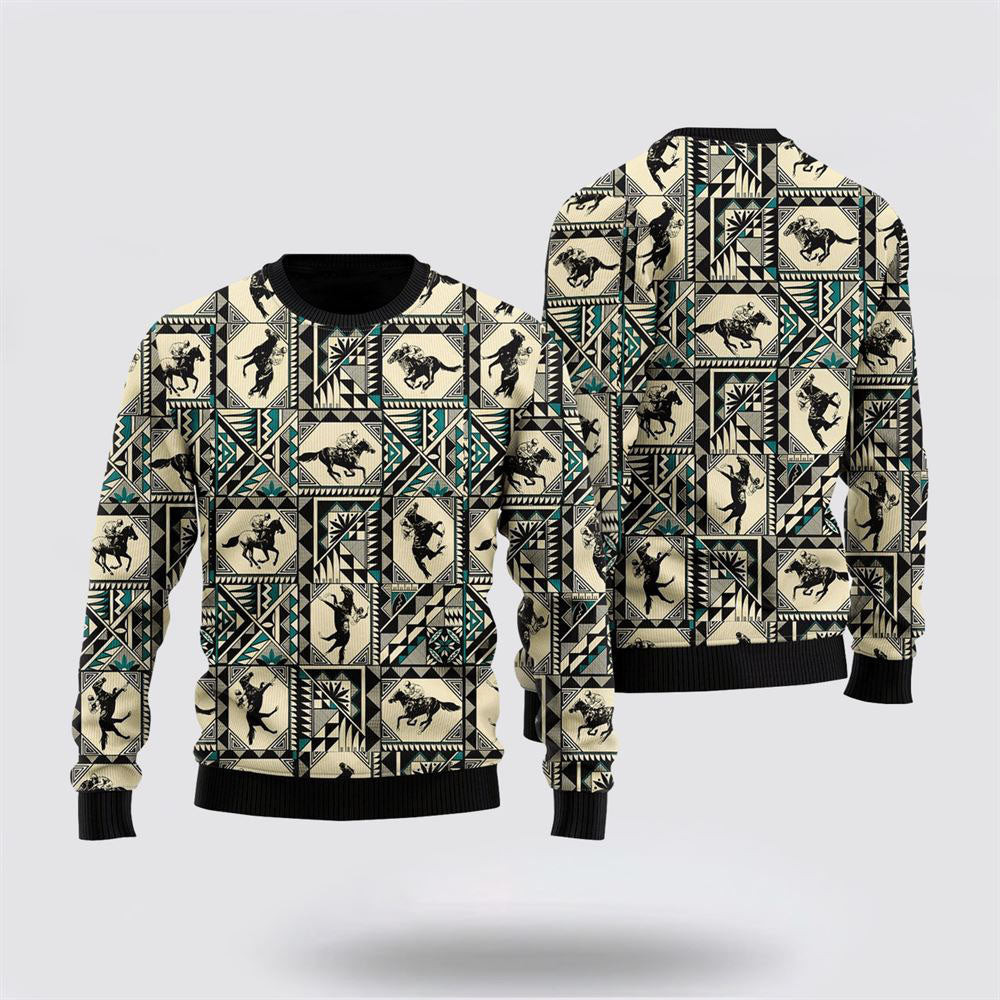 Horse Racing Native Ugly Christmas Sweater Best Christmas Gifts For Women 2024