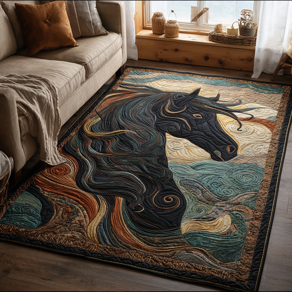 Horse Soul Area Rug  Washable Kitchen Rugs Holiday Gifts For Horse Lovers