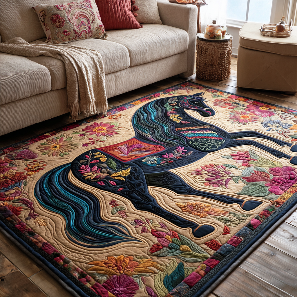 Horse Spirit Area Rug  Washable Kitchen Rugs Holiday Gifts For Horse Lovers
