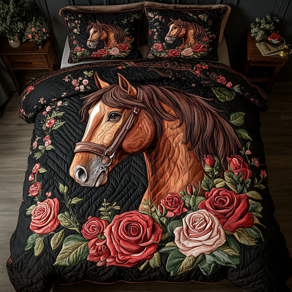 Horse Spirit Quilted Bedding Set Best Comforter Sets Horse Related Gift Ideas