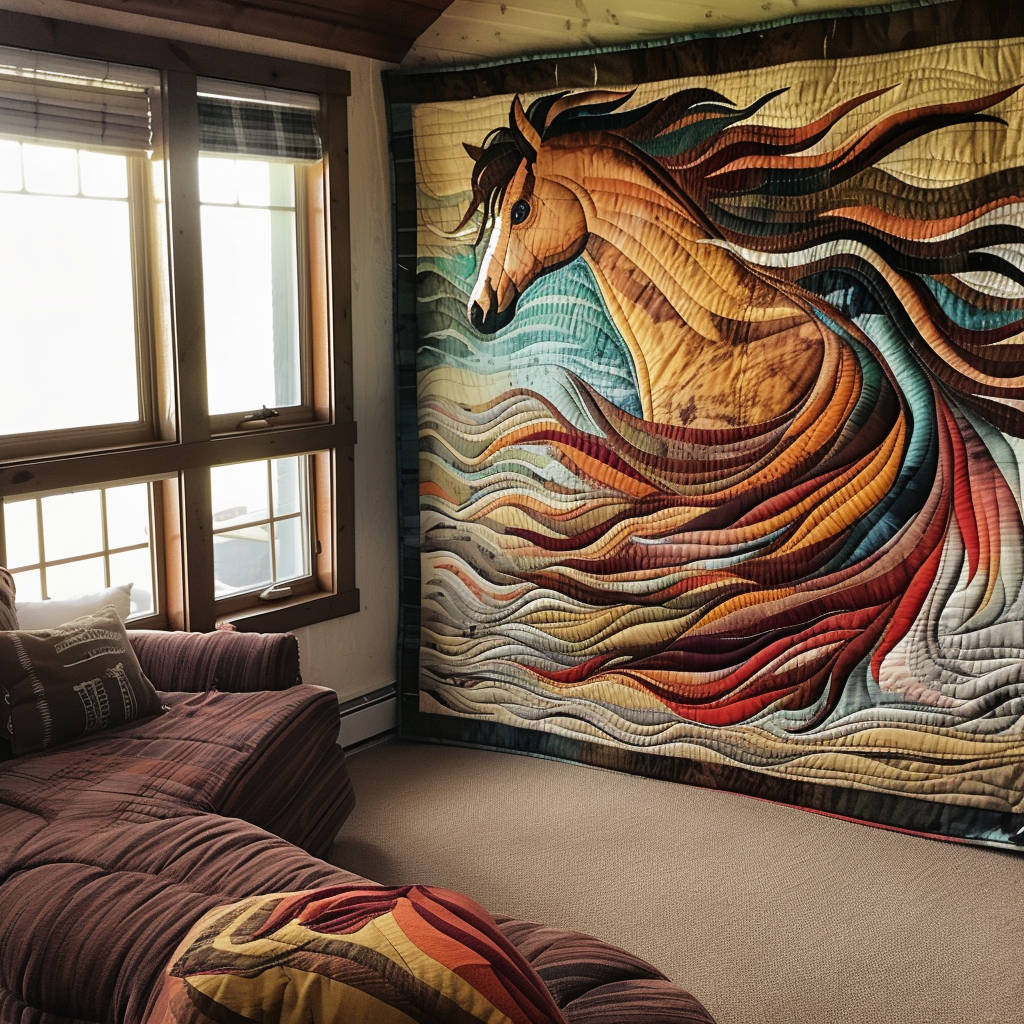 Horse Tapestry Quilted Blanket Christmas Throw Blanket Unique Gifts For Horse Owners