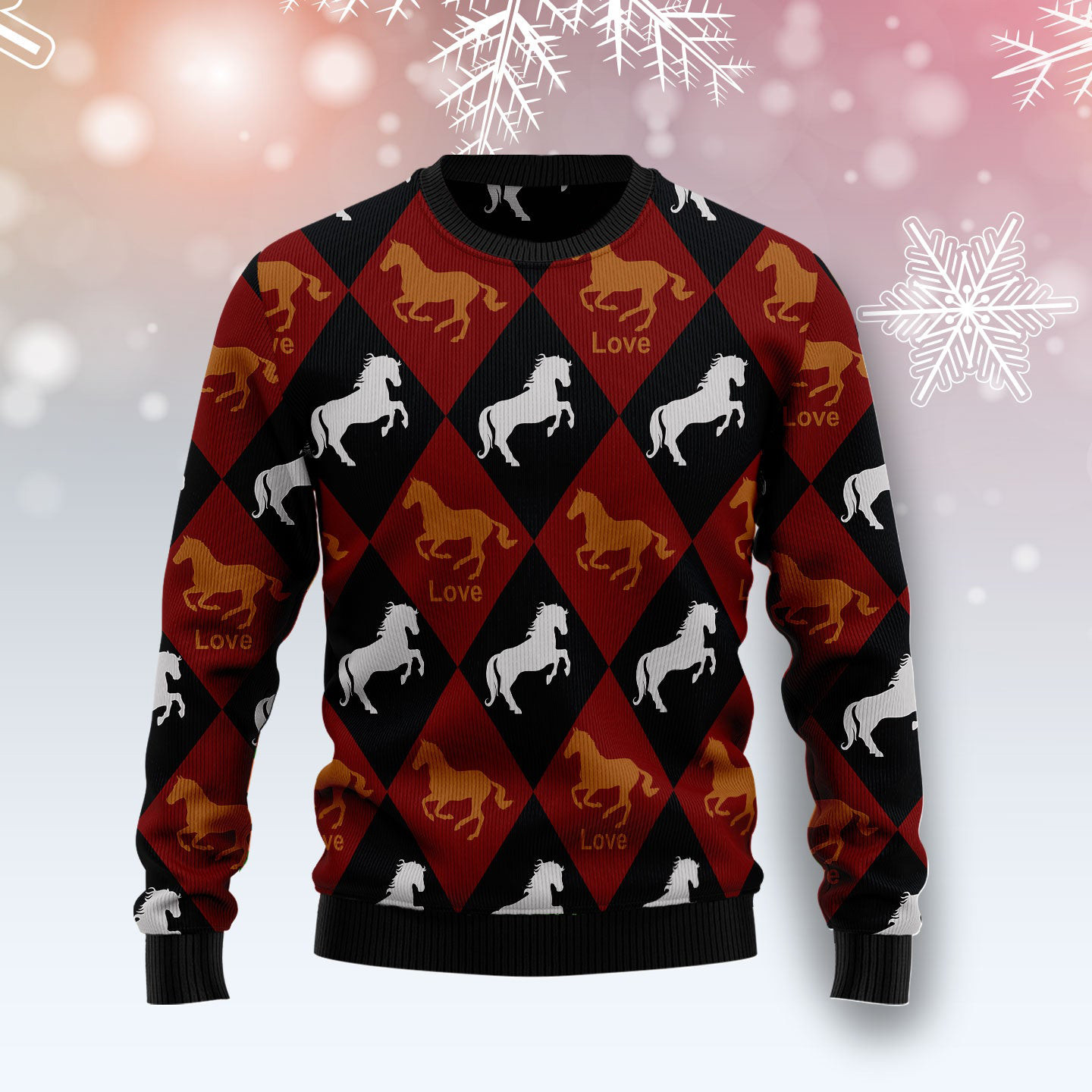 Horse Ugly Christmas Sweater Animal Clothing Festive Clothing Christmas Gifts For Horse Lovers
