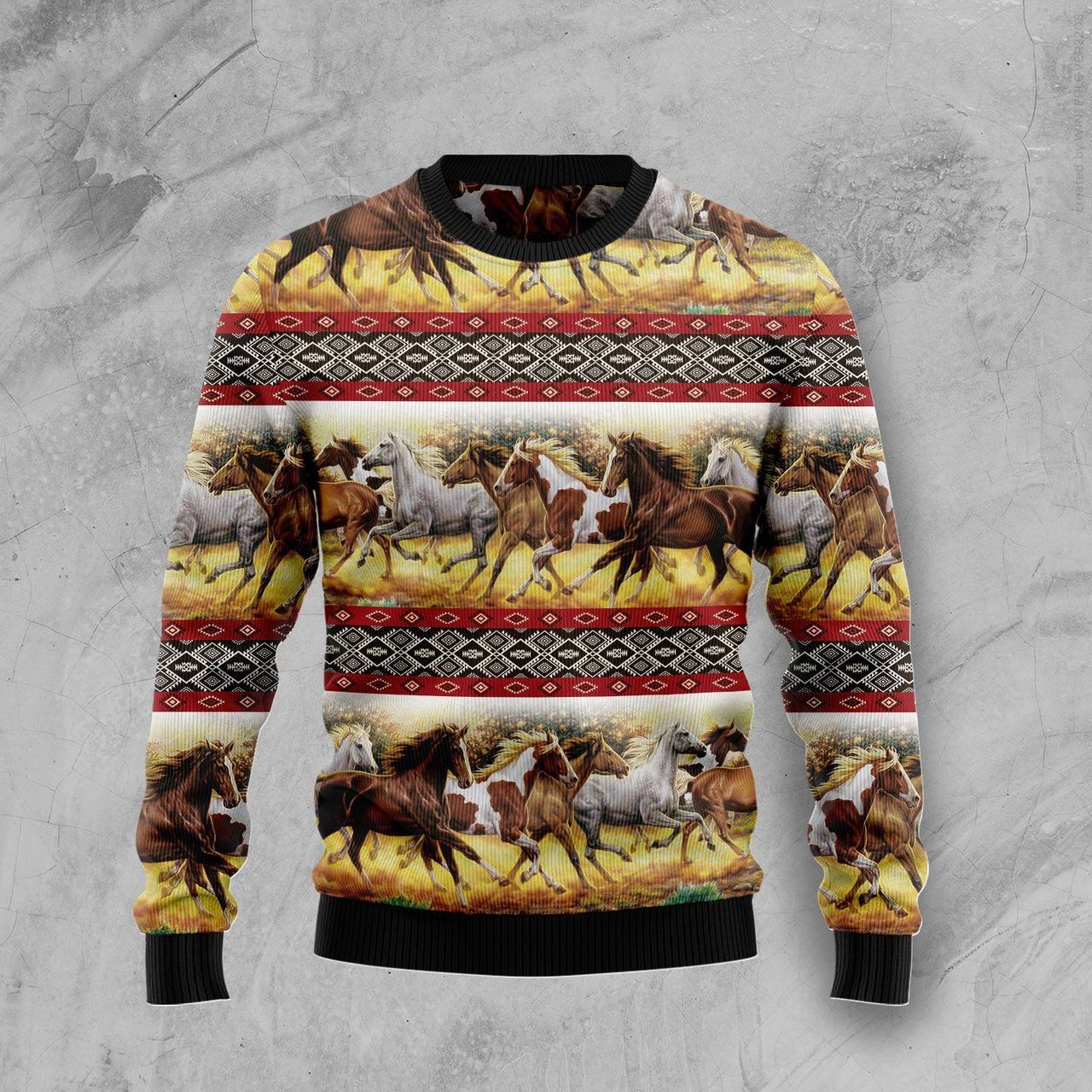 Horse Ugly Christmas Sweater Native American Christmas Sweater Gifts For Horse Lovers