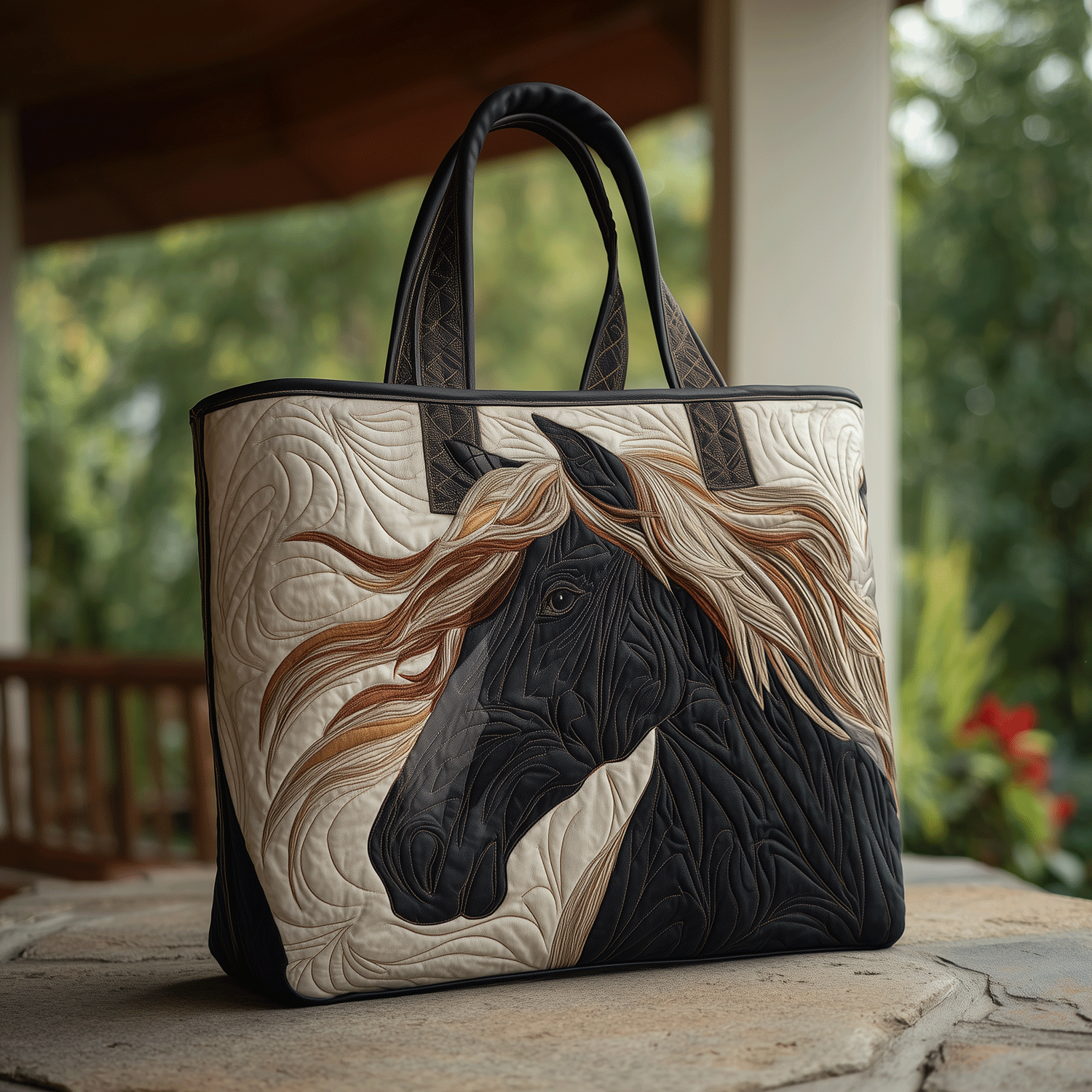 Horse Whisper Quilted Tote Bag Horse Themed Gifts For Adults