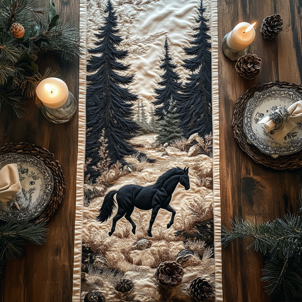 Horse Whisperer Quilted Table Runner Summer Table Runner Great Gifts For Mom