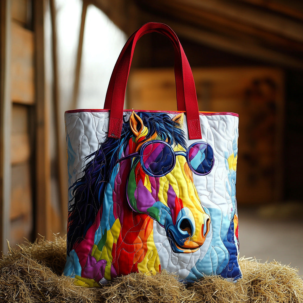 Horseplay Quilted Tote Bag Gifts For Horse Lovers Men