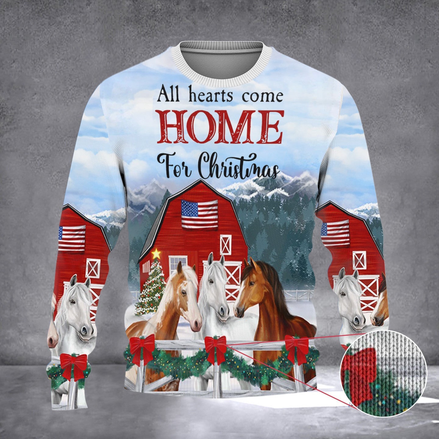 Horses All Hearts Come Home For Christmas Sweater Funny Christmas Sweater Horse Lovers Gifts Horses All Hearts Come Home For Christmas Sweater Funny Christmas Sweater Horse Lovers Gifts