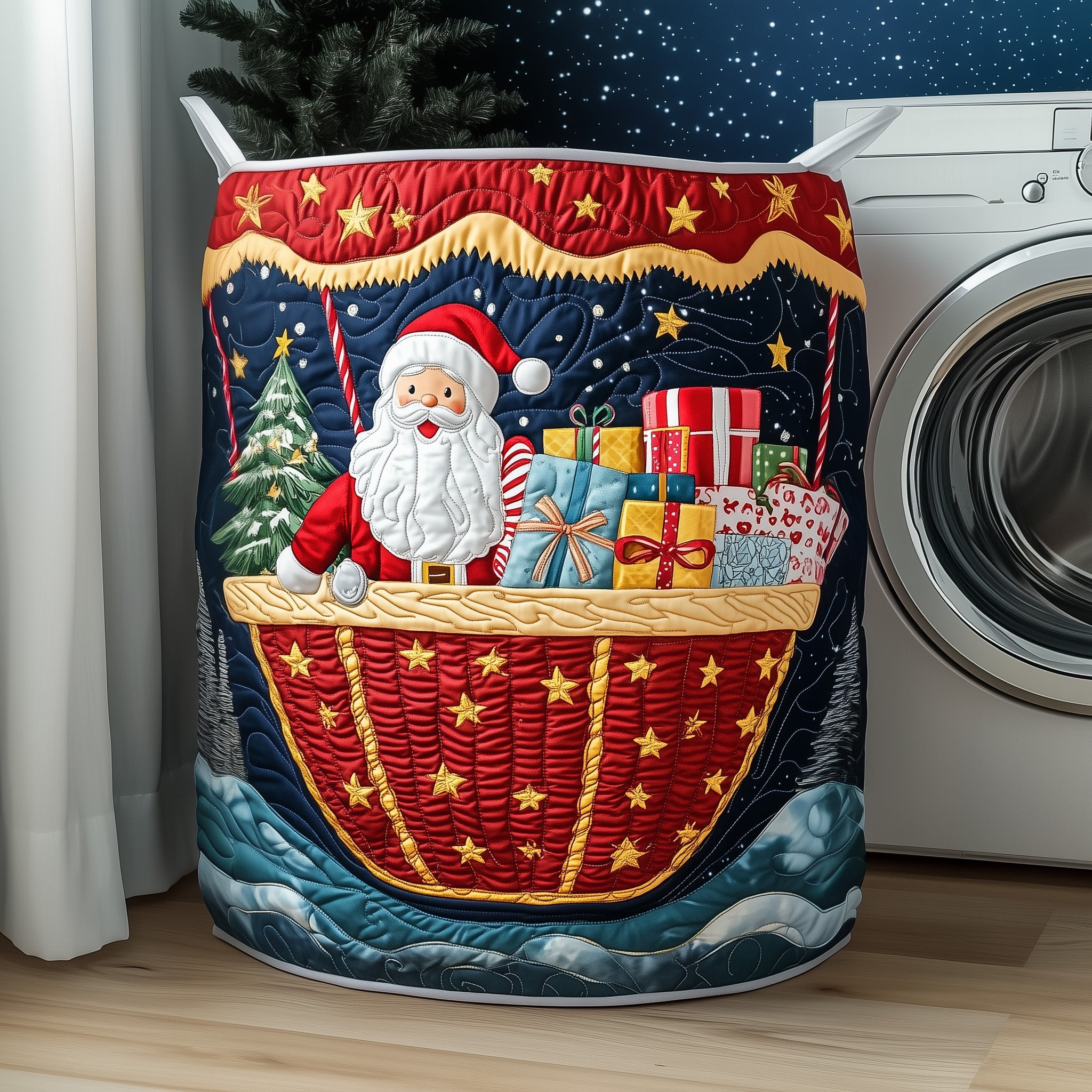 Hot Air Balloon Quilted Laundry Basket Secret Santa Gift Ideas For Friends