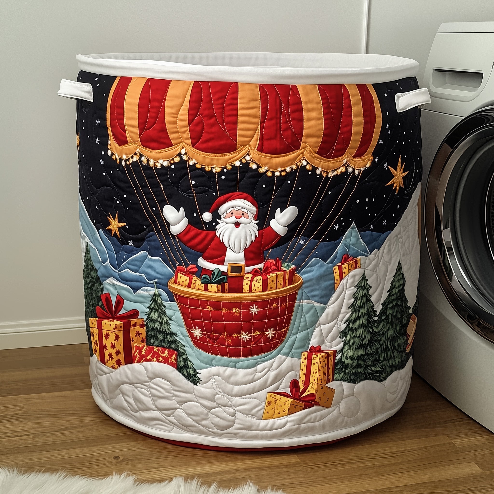 Hot Air Balloon Quilted Laundry Basket Secret Santa Ideas For Her