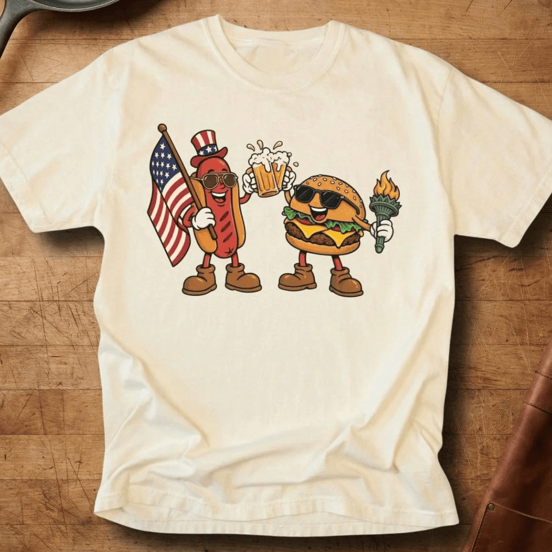 Hot Dog Burger Celebrate T-Shirt American Beer Merch Gifts For Men