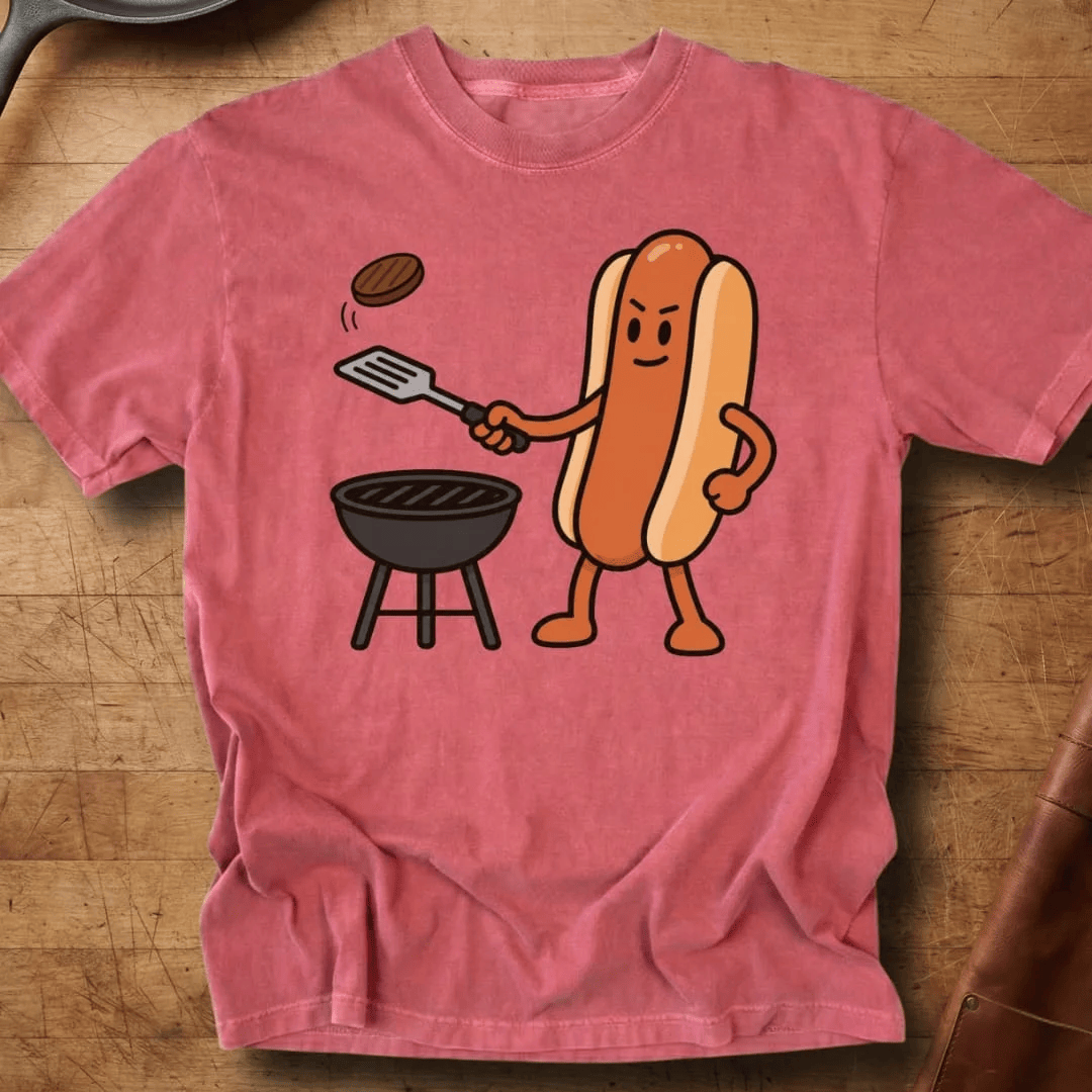 Hot Dog Grilling Burger T-Shirt Funny BBQ Master Hot Dog Merchandise Gifts For Bestie