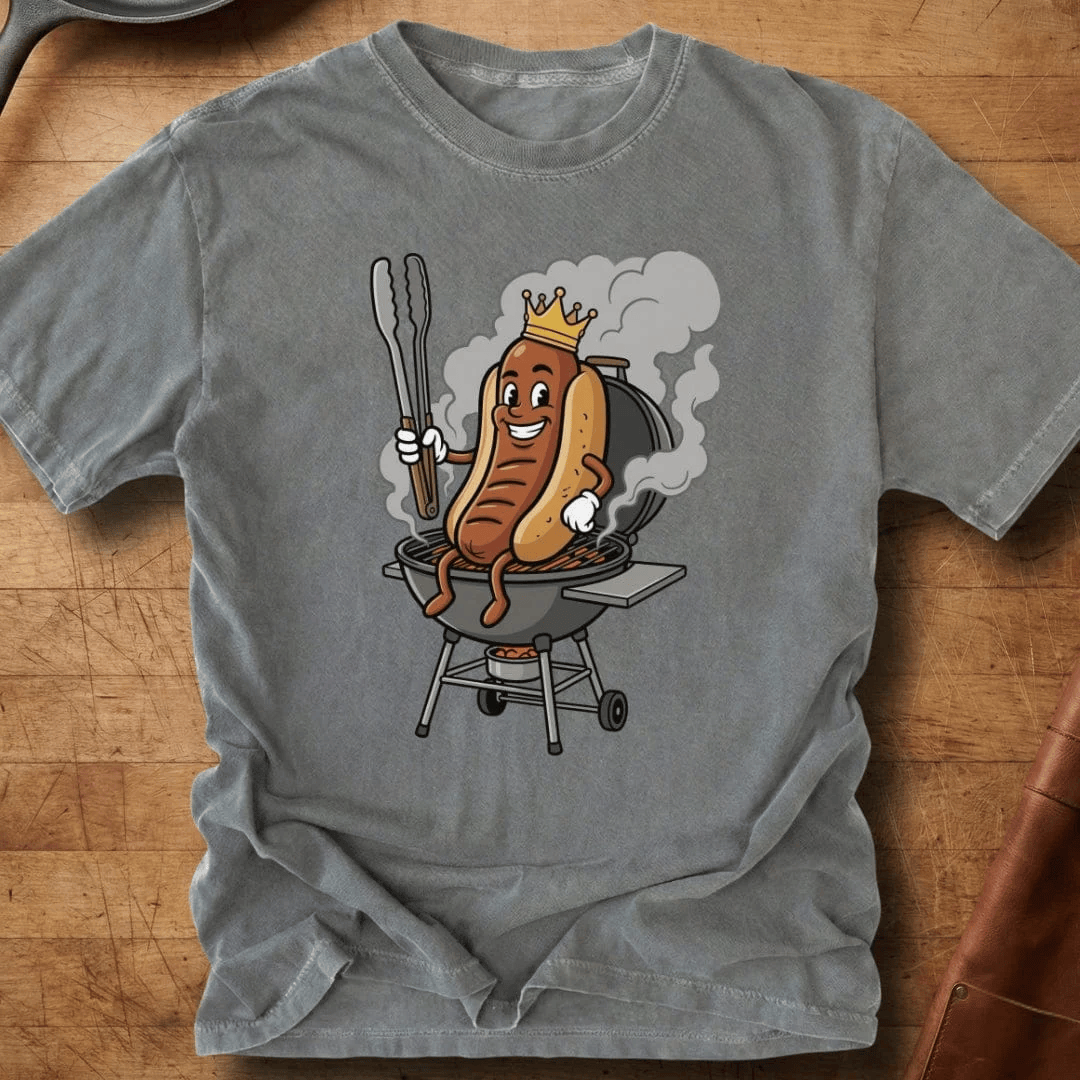 Hot Dog King Grilling T-Shirt King Of The Grill Hot Dog Clothes Gifts For Bestie